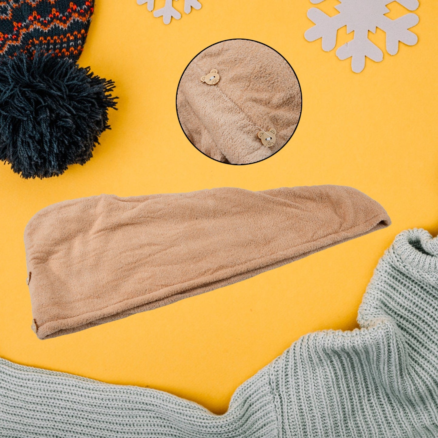 Microfiber Hair Wrap Towel Cap Ã¢â‚¬â€œ Quick-Dry, Absorbent Turban Cap (1 Pc)