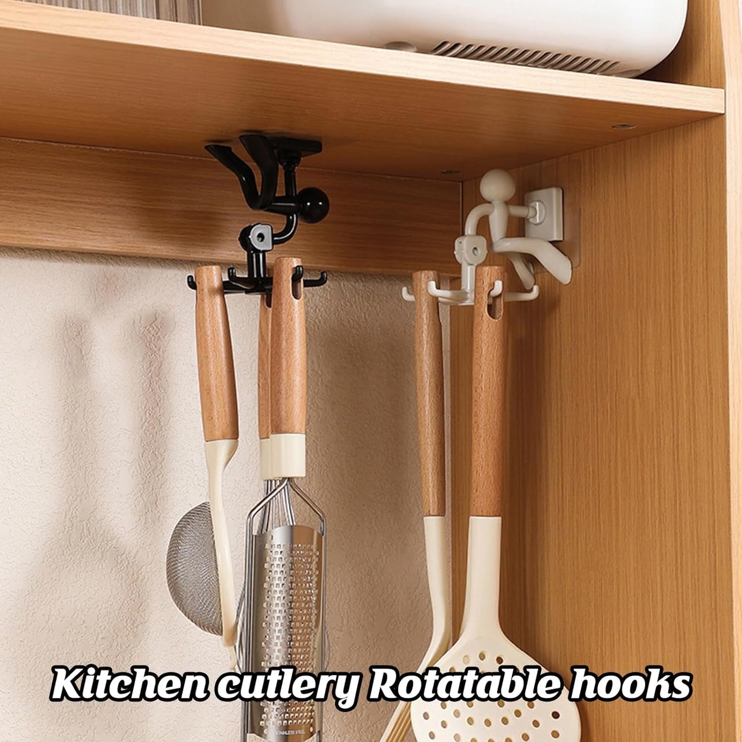 360Ã‚Â° Rotating 6-Claw Hook Ã¢â‚¬â€œ Kitchen & Bathroom Organizer (1 Pc | White)