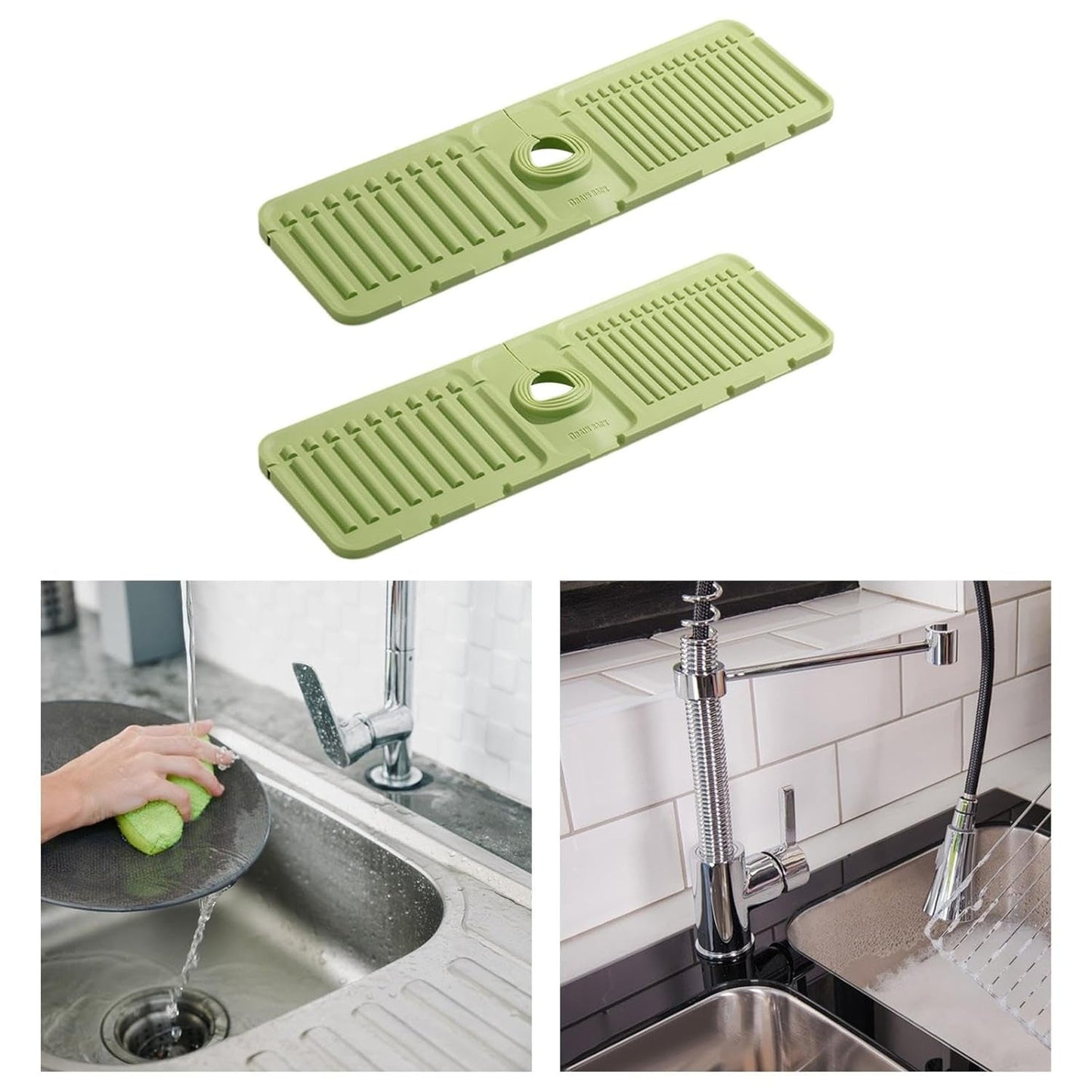 Silicone Sink Faucet Pad Ã¢â‚¬â€œ Drip Protector & Splash Guard for Kitchen, Bathroom & Bar