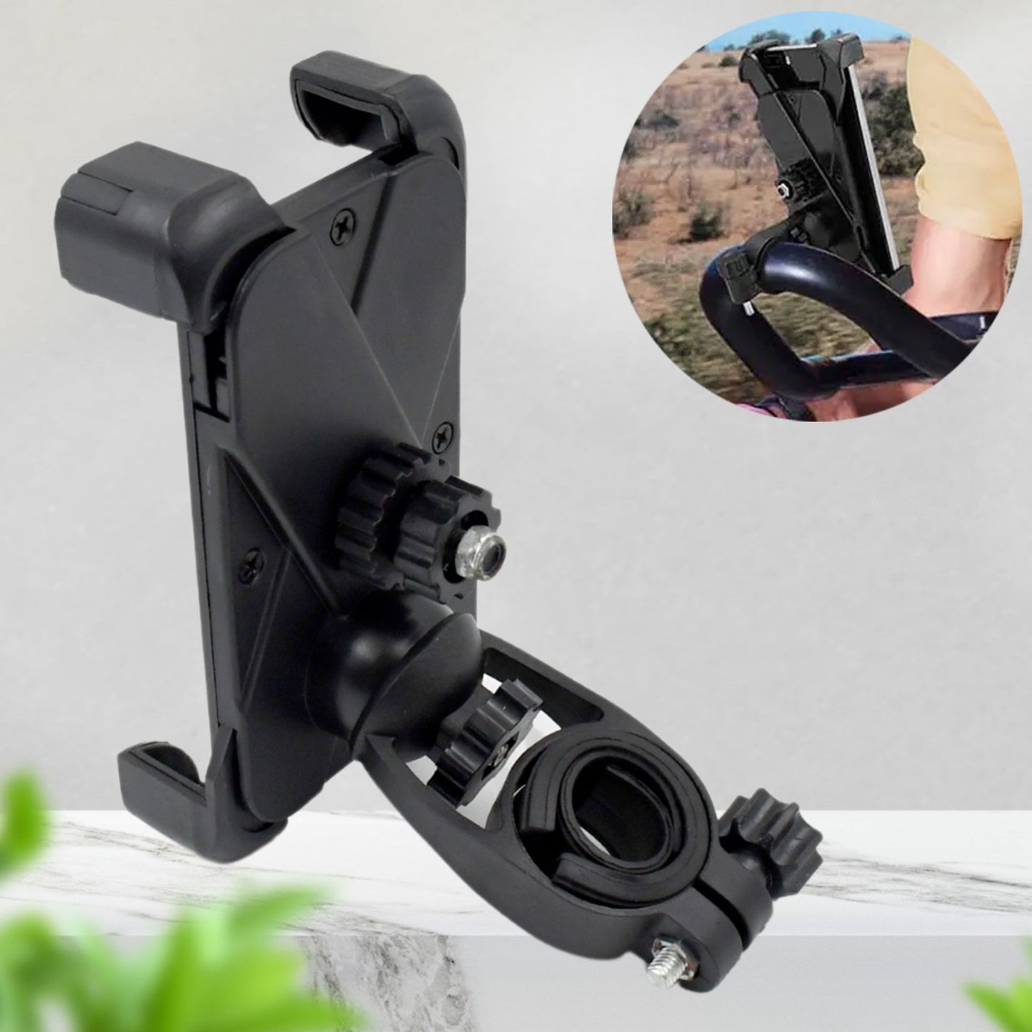 360Ã‚Â° Rotation Phone Mount Motorbike Phone Holder (1 Pc)