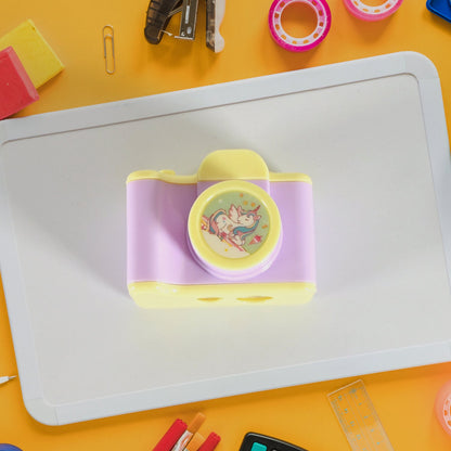 Camera Shape Pencil Sharpener Ã¢â‚¬â€œ Stylish & Lightweight Manual Sharpener for Kids & Office Use (1 Pc)