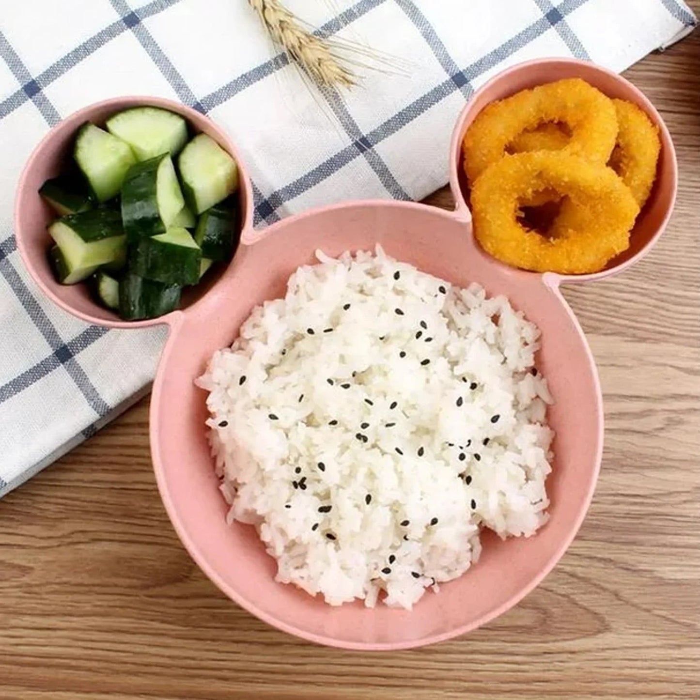 Mickey Mouse Shape Plates for Kids, BPA Free, & Unbreakable ChildrenÃ¢â‚¬â„¢s Food Plate, Kids Bowl, Fruit Plate, Baby Cartoon Bowl Plate, Tableware (2 Pc)