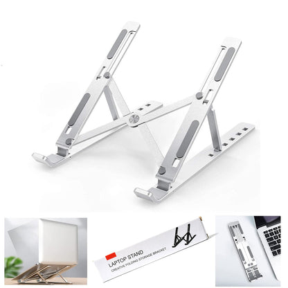 Metal Portable Laptop Stand Ã¢â‚¬â€œ 6-Angle Adjustable Riser for Laptops, Phones & Tablets