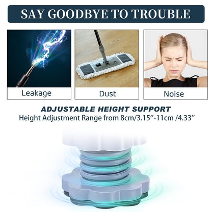 Adjustable Anti-Vibration Washing Machine Support Stand Ã¢â‚¬â€œ Non-Slip PVC Lifting Stand (4 Pc Set)