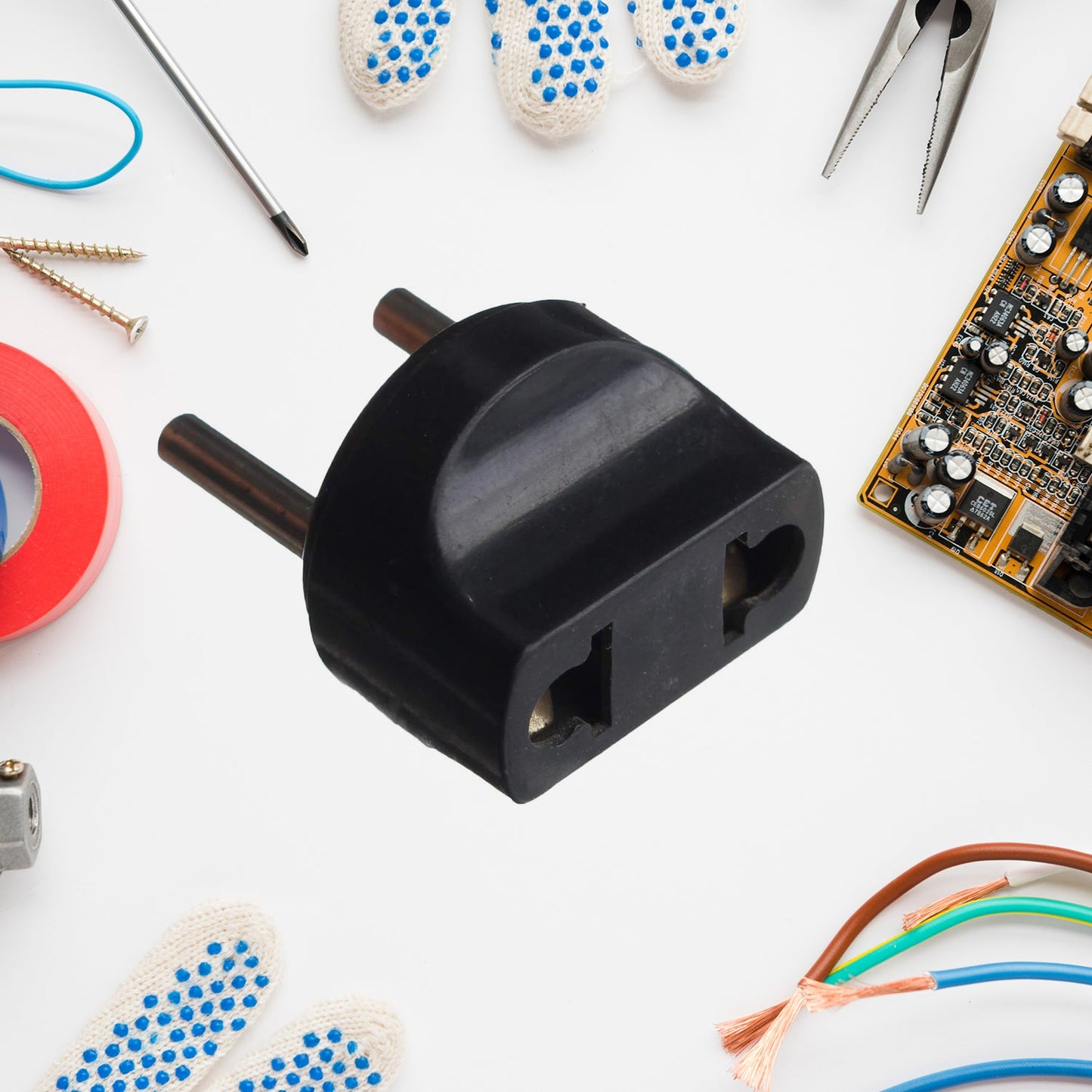 2 Pin 4 Amp. Conversion Electrical connector Plug, 2 PIN Plug Converter, Plug Adapter With Color Box (2 Pc )