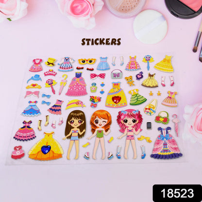 Multipurpose Adhesive 3D Stickers (2 Sheet / 19Ãƒâ€”15 Cm)
