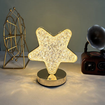 Star Crystal Diamond Touch Lamp Ã¢â‚¬â€œ USB Rechargeable, 3-Way Dimmable