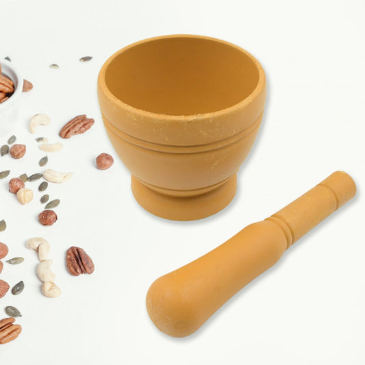 Mortar and Pestle Spice Grinder - Traditional Khalbatta for Kitchen Herb & Spice Preparation