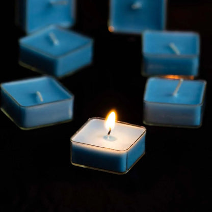 Smokeless Scented Acrylic Lavender Tealight Candles | Scented Acrylic Tealight Candle Set of 1 for Home Decoration and Celebrations | Long Burning Time Candle (2 Pc / Mix Color)