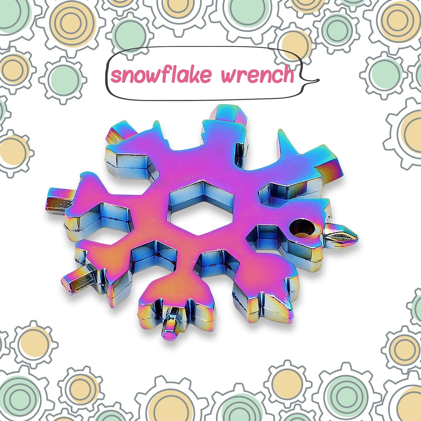 Durable & Portable 18-in-1 Snowflake Multi-Tool Ã¢â‚¬â€œ Bottle Opener, Screwdriver & Wrench Kit