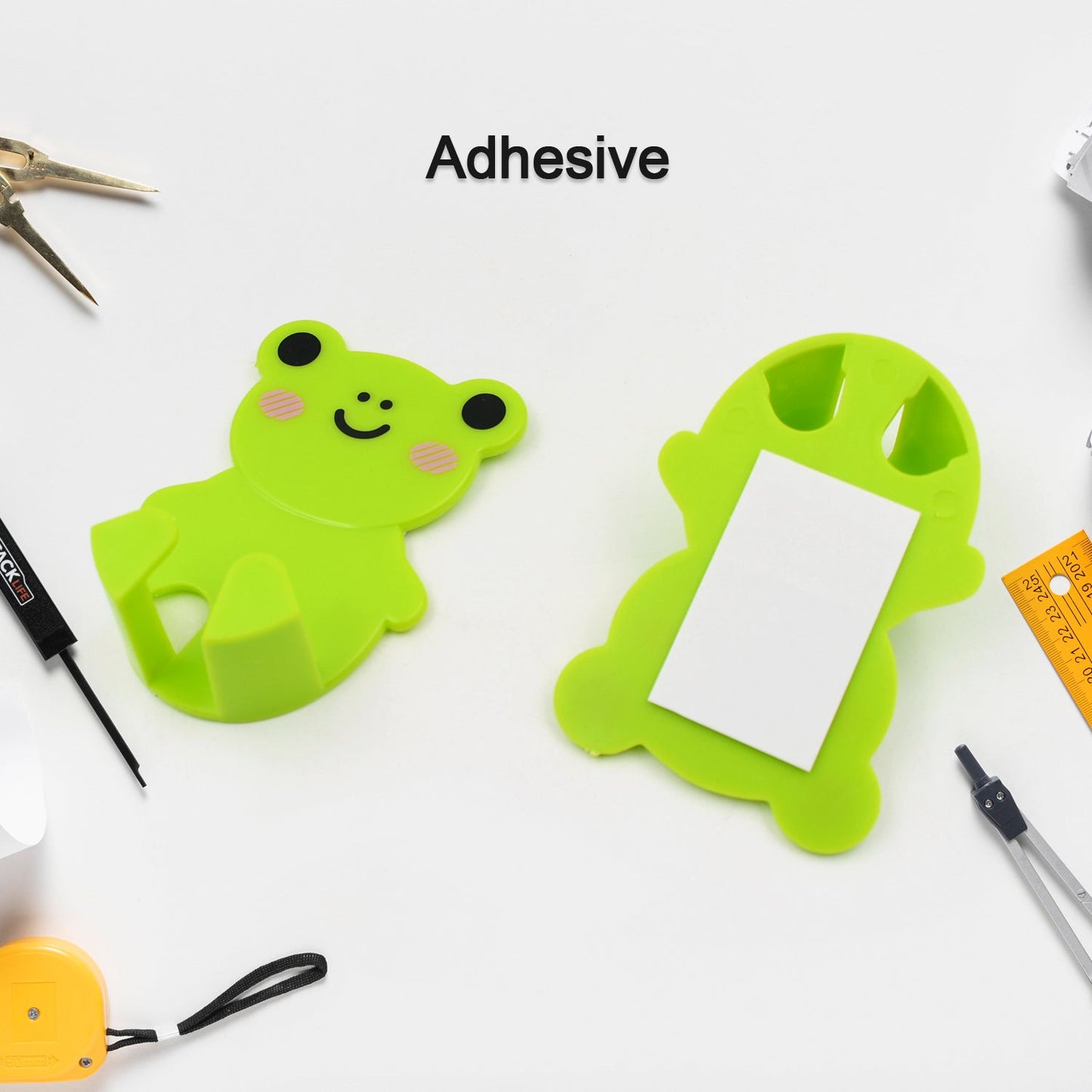 Plastic Adhesive Cable & Socket Holder Ã¢â‚¬â€œ 2-Piece Set for Office, Home & Restaurant