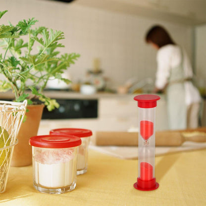 Plastic Hourglass Sand Timer Set Ã¢â‚¬â€œ 3-Min Sand Clock for Kitchen, Office, School & Kids (5 Pc)