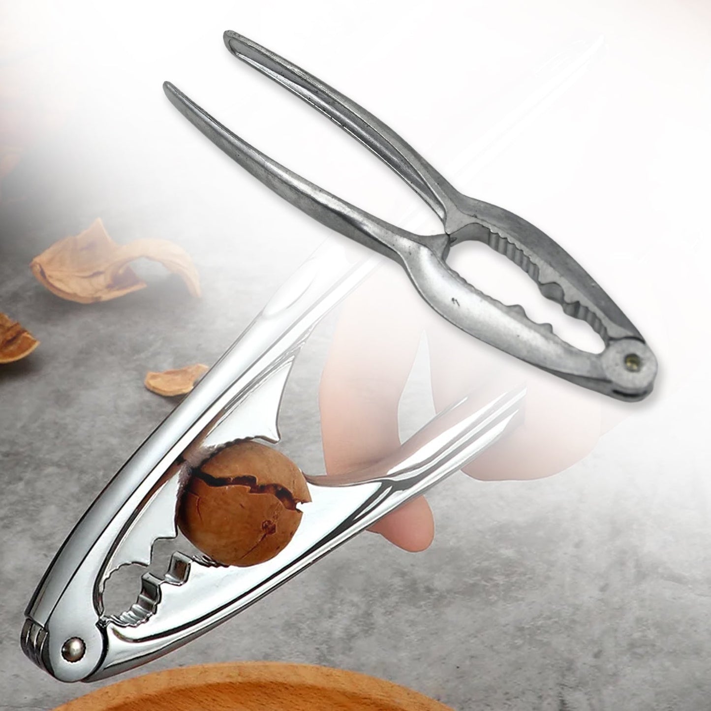 Luxury Stainless Walnut Cracker Ã¢â‚¬â€œ Portable Nut Cutter & Pliers