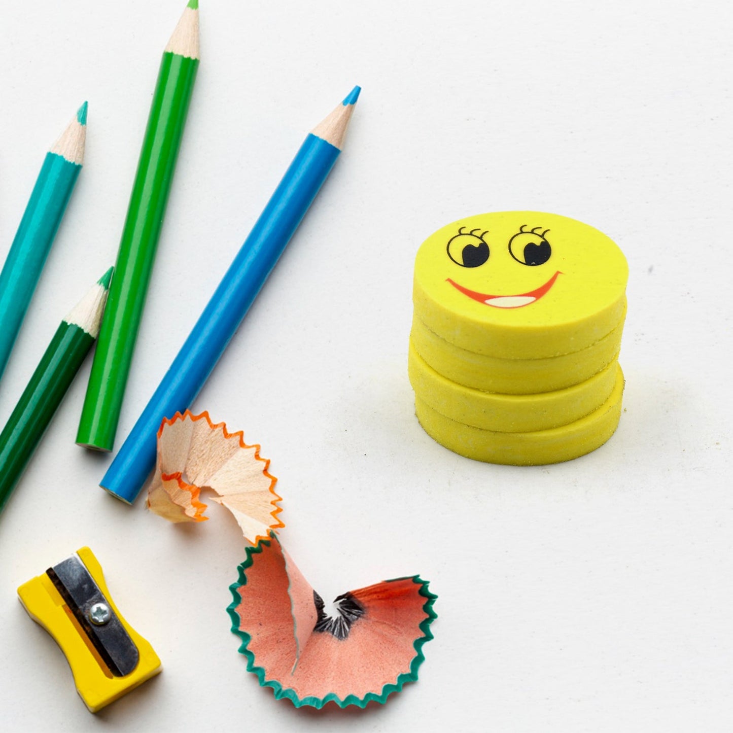 Cute Smile Emoji Eraser Set Ã¢â‚¬â€œ Perfect for Kids (4pc Set)