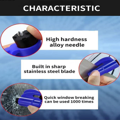 2-in-1 Emergency Safety Cutter Ã¢â‚¬â€œ Keychain Tool for Glass Breaking & Seatbelt Cutting, Portable & Handy