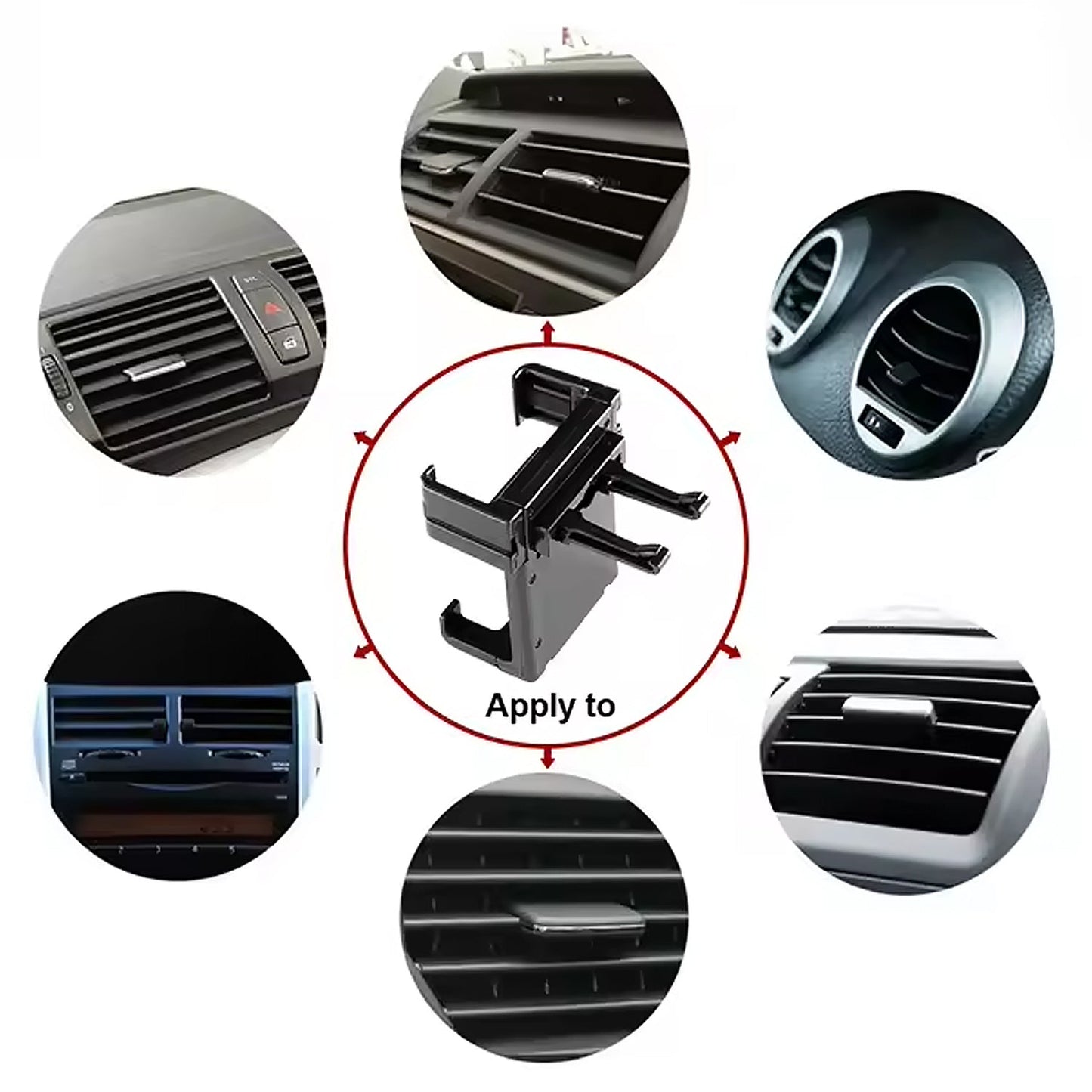 Smartphone Car Holder Ã¢â‚¬â€œ Air Vent & Dashboard Bracket (1 Pc)