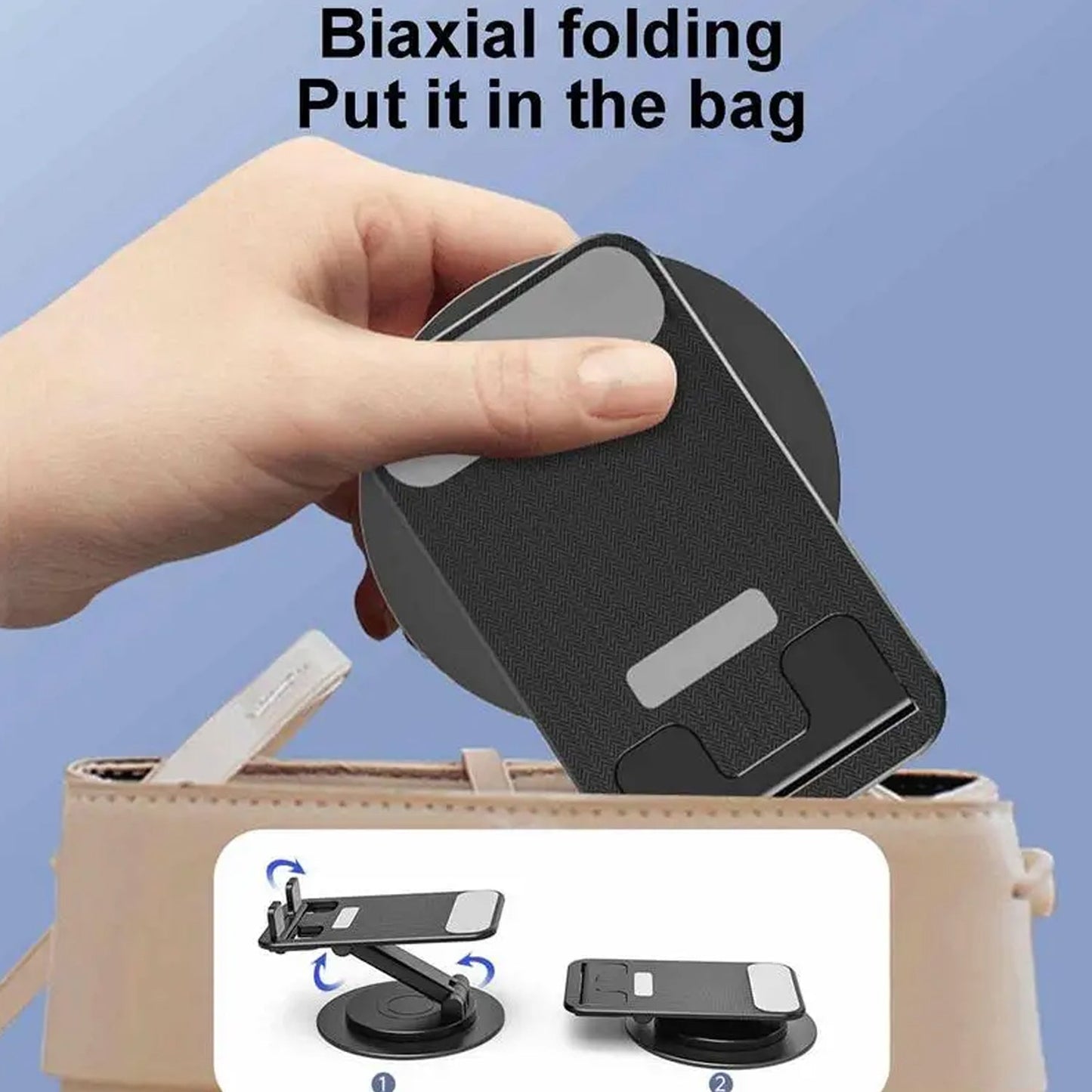 Rotating Foldable Mobile Stand Ã¢â‚¬â€œ Height & Angle Adjustable Phone Holder for Desk (1 Pc)