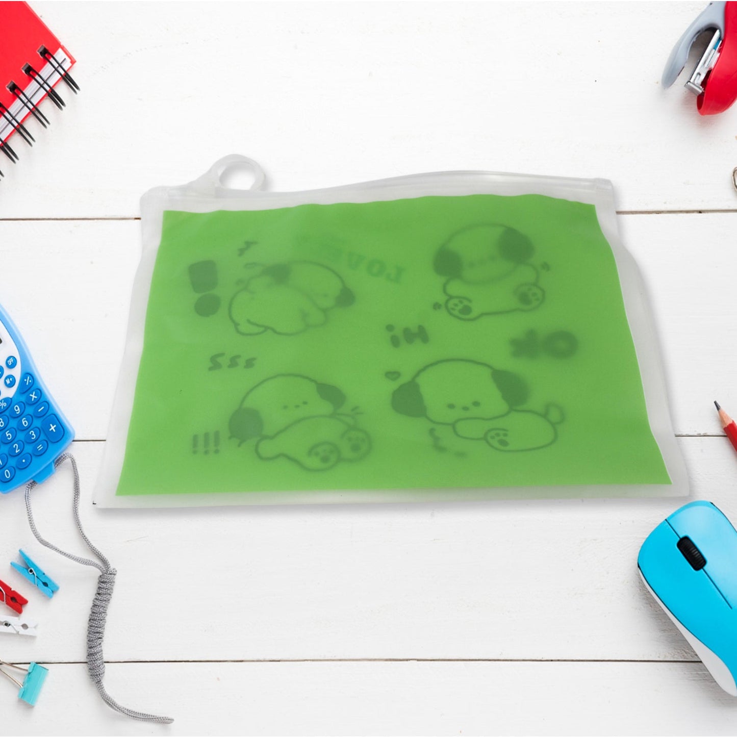 Reusable Multipurpose Pouch Pen Stationary Case Travel, Boys & Girls Pouch with Zip for Travel, School, Stationary (3 Pc/ Mix Design)