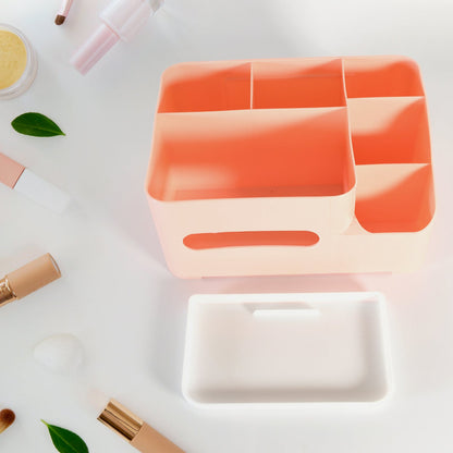 6-Compartment Desk Organizer Ã¢â‚¬â€œ Multi-Function Storage for Tissue, Stationery, Remote & Mobile (Home/Office)