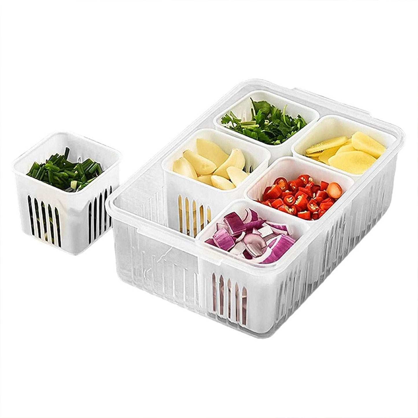 Fridge Storage Box Ã¢â‚¬â€œ Freezer & Kitchen Organizer for Vegetables & Food (1 Pc)