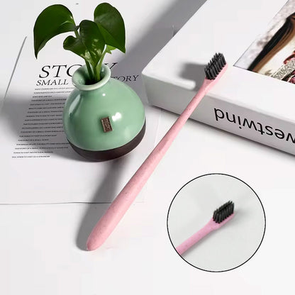 Soft Toothbrush With Toothbrush Cover Cleaner Scraper for Men and Women, Kids, AdultsÃ‚Â Plastic Toothbrush Cover / Case / Holder (1 Pc / Mix Color)