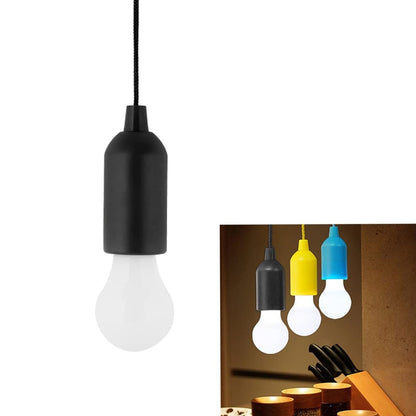 LED Pull Cord Light Ã¢â‚¬â€œ Hanging Black LED Bulb (1 Pc)