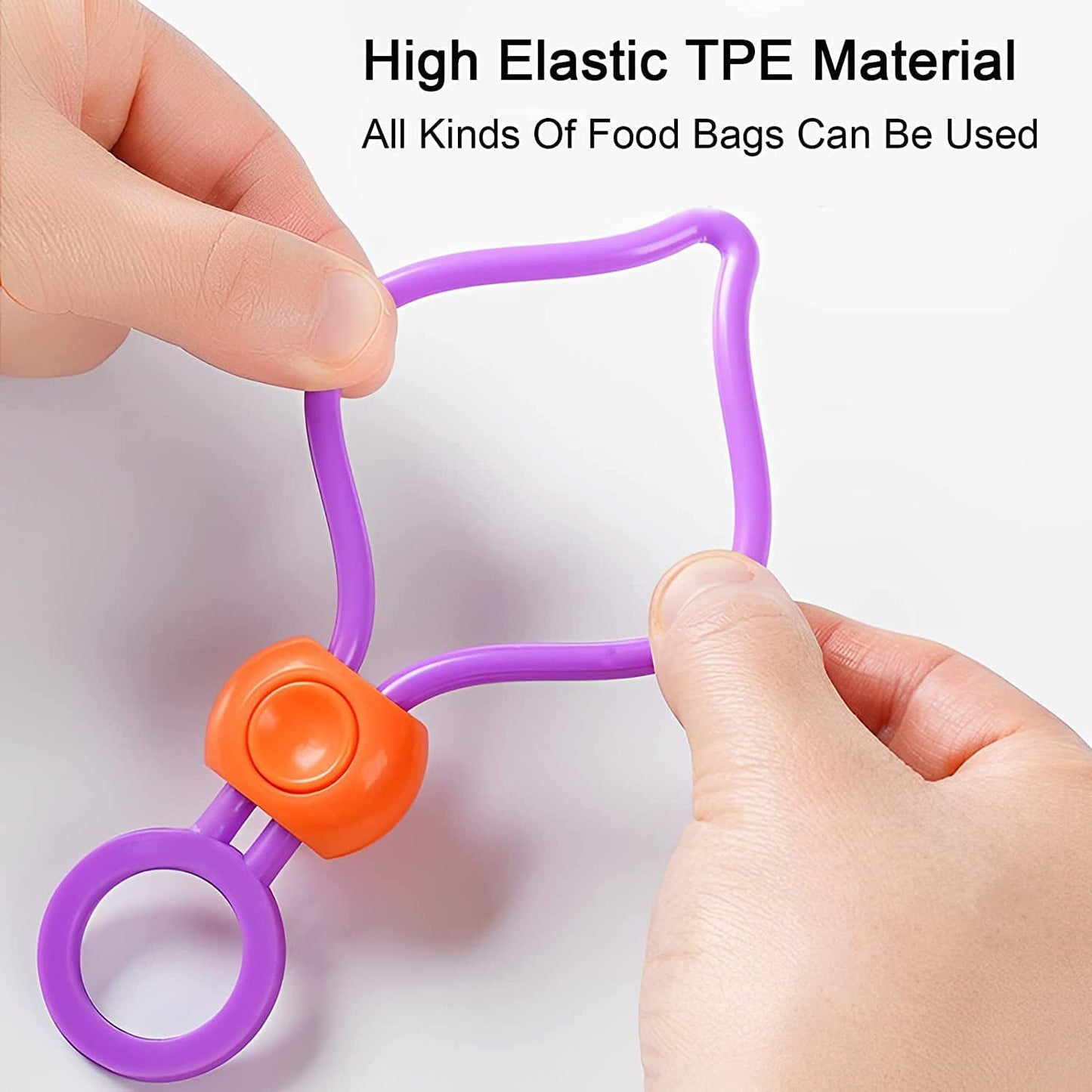 Food Bag Sealing Clips - Multi-Purpose Reusable Organizers for Kitchen & Home (2 pc)