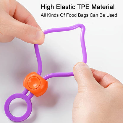 Food Bag Sealing Clips - Multi-Purpose Reusable Organizers for Kitchen & Home (2 pc)