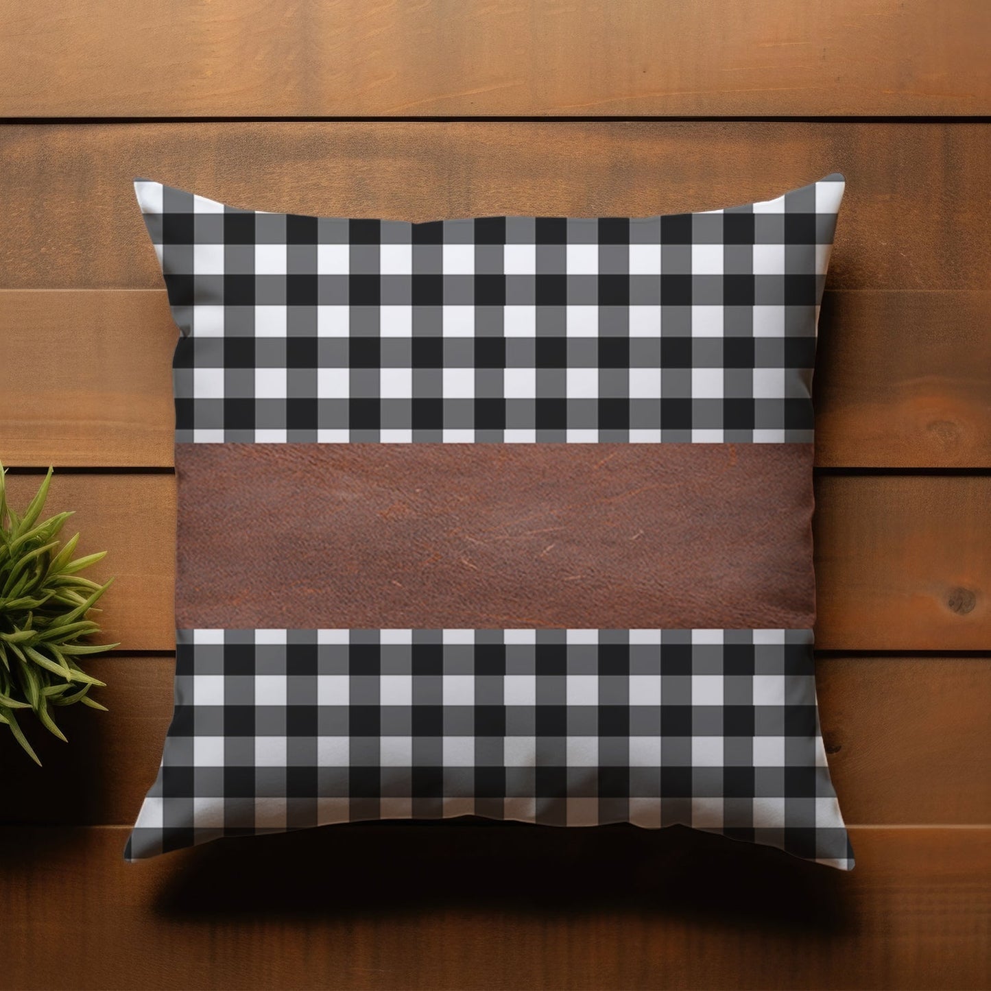 Pillow Covers, Leather & Cotton Cushion Covers (17 Ãƒâ€” 17 Inch / 1 Pair / 2 Pc)