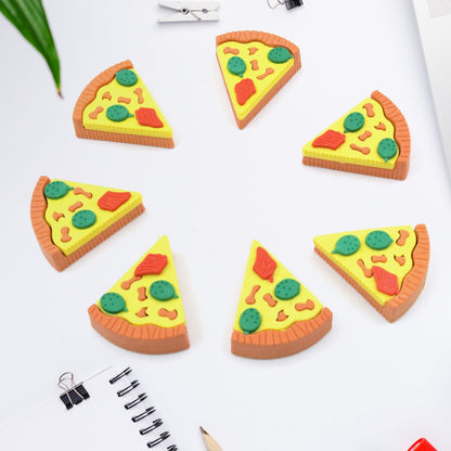 3D Pizza Slices Eraser Set Ã¢â‚¬â€œ Fancy & Colorful Stationery for Kids & Gifts (7 slice)