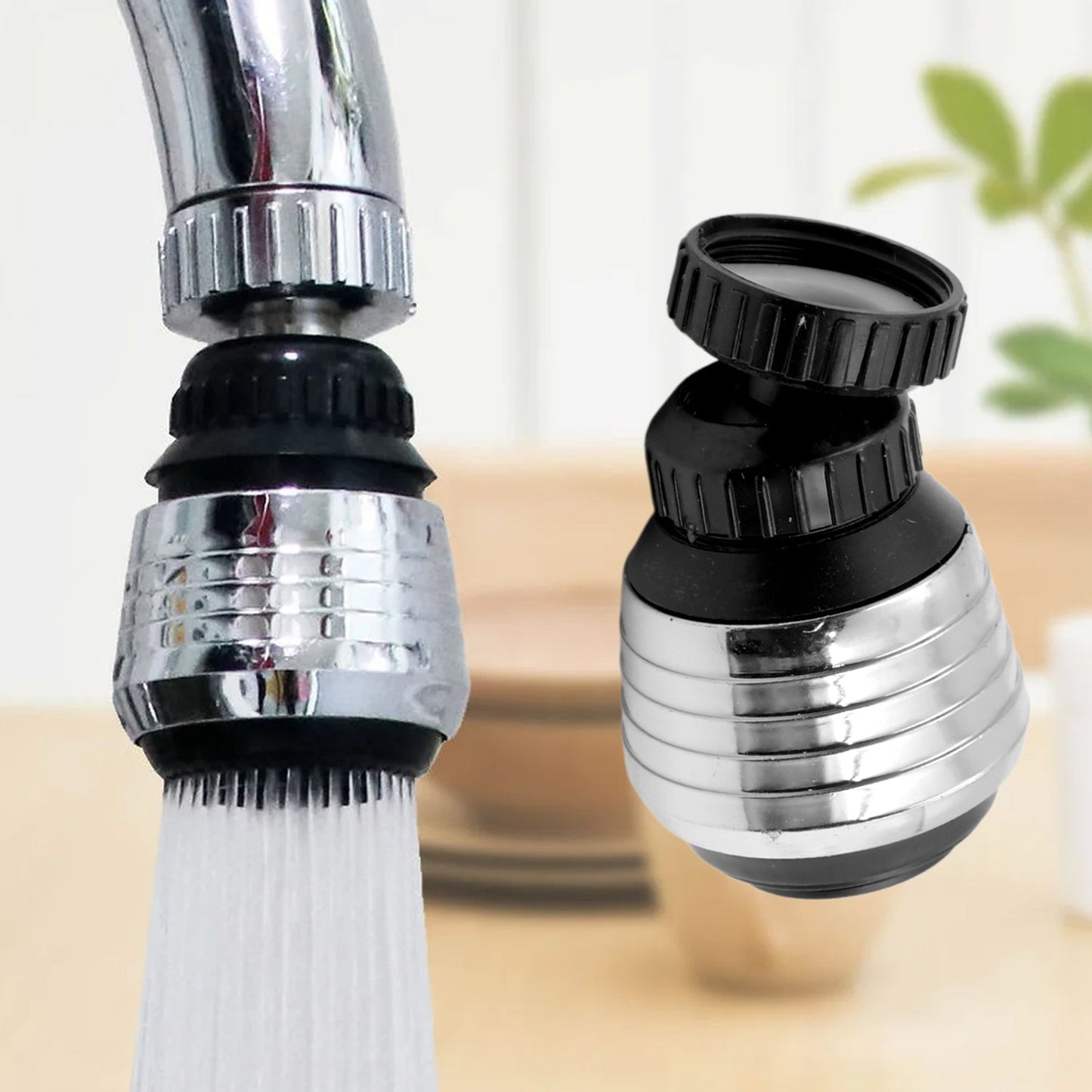 Faucet Bubbler, Faucet Aerator, Water Filter 360Ã‚Â° Sink Use for Kitchen, Bathroom, Home Use, High Pressure Power Spray, Plating, for Kitchen Bathroom (1 Pc)