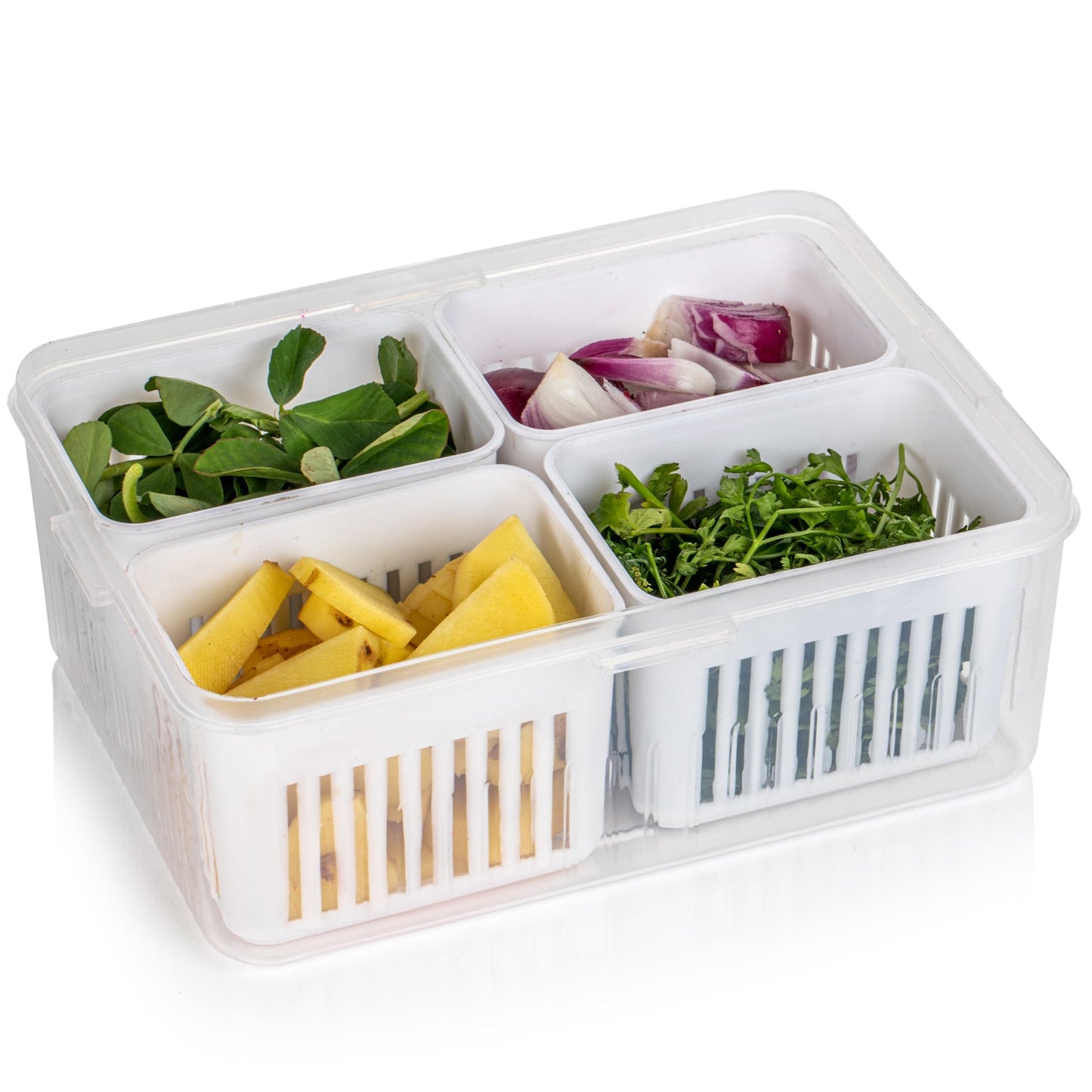 Fridge Storage Box Ã¢â‚¬â€œ Freezer & Kitchen Organizer for Vegetables & Food (1 Pc)