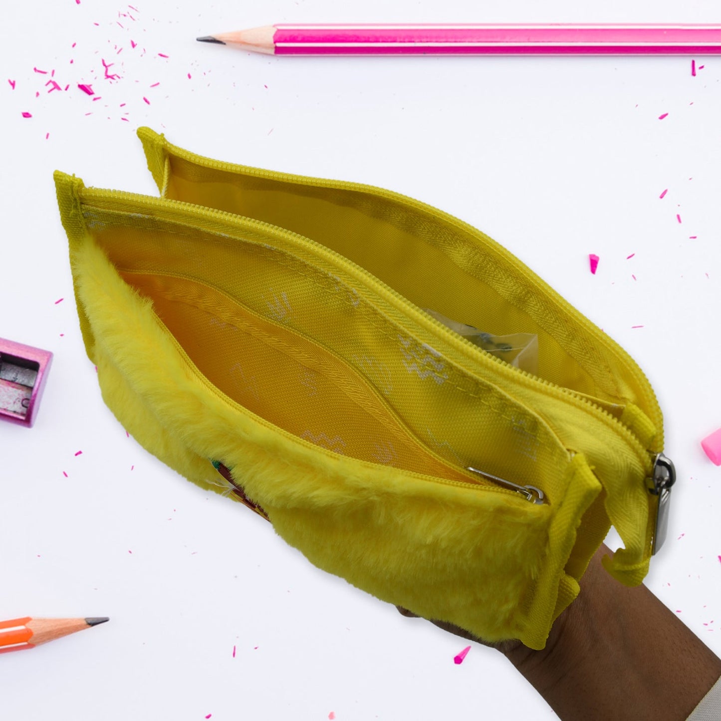 Smart Double Pocket Zipper Pouch Ã¢â‚¬â€œ Multipurpose, Washable Stationery Organizer for School & Travel (2-Pocket)