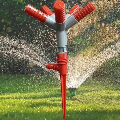 Garden Sprinkler 360Ã‚Â° Rotating Adjustable Round 5 Arm Lawn Water Sprinkler for Watering Garden Plants / Pipe Hose Irrigation Yard Water Sprayer