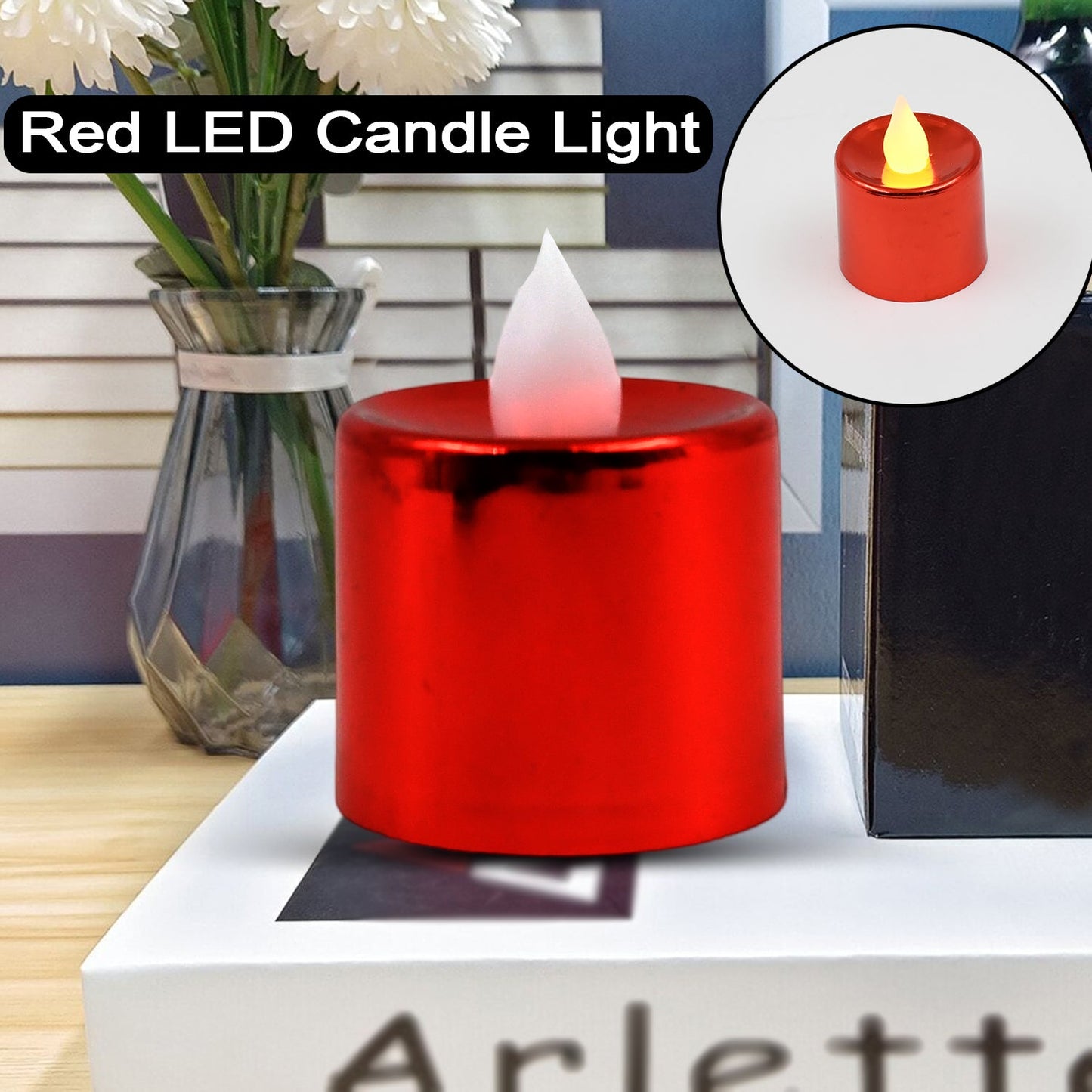 Electrical Candles Diya LED Tea Light (2 Pc / Multicolor)
