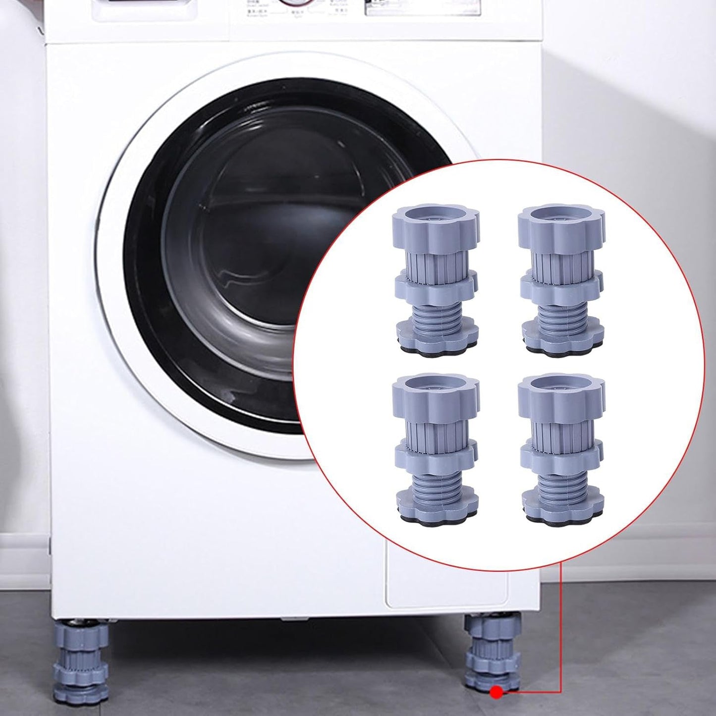 Washing machine support, anti vibration washing machine support adjustable washer anti vibrasion pads, washer & dryer pedestals,Ã‚Â Washing Machine Accessory Anti- Skid Pad PVC Lifting Pad Non-Slip ( 1 Pc )