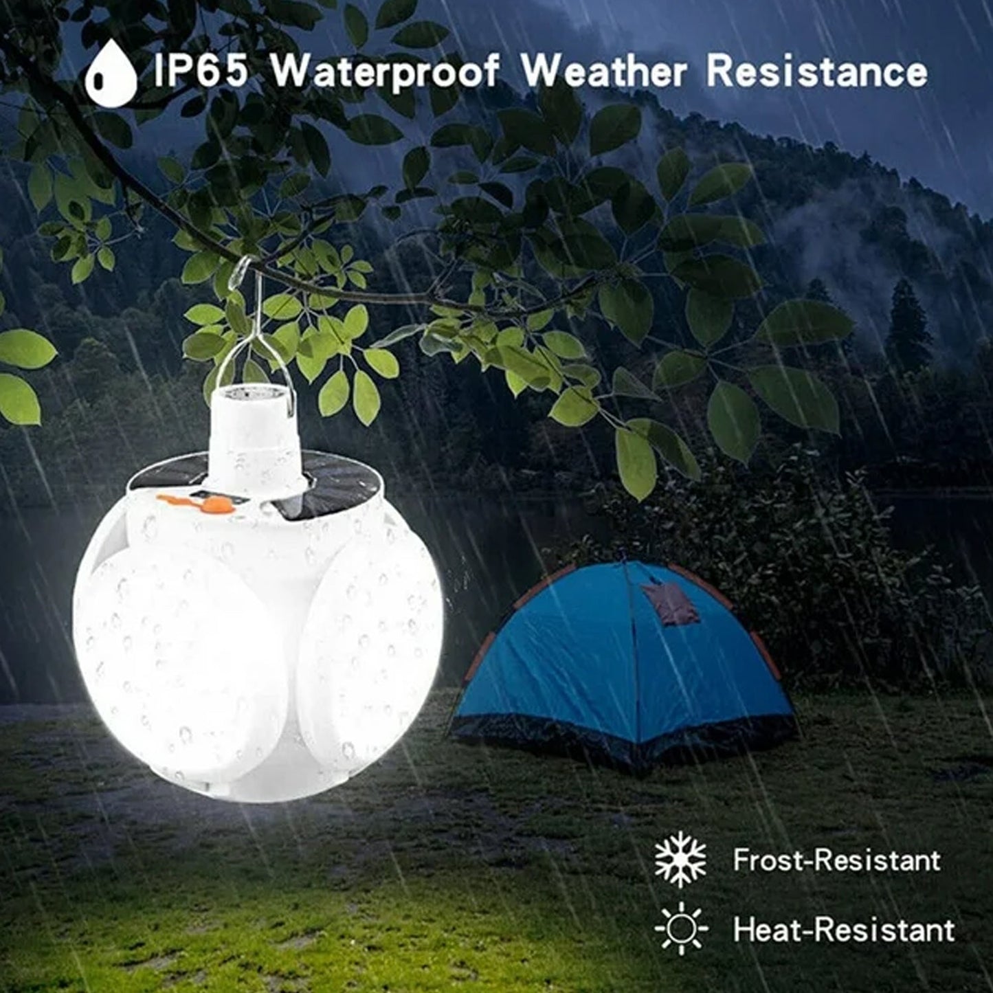 Solar Multi-Functional Emergency LED Light Ã¢â‚¬â€œ USB Rechargeable, 5 Modes, Foldable, SOS & IP65 Waterproof