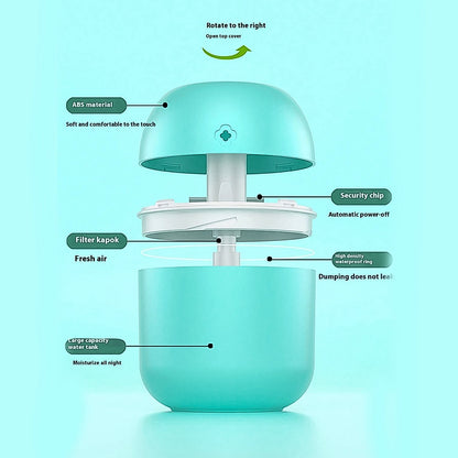 Portable Mini USB Humidifier with Light, Cool Mist & Essential Oil Diffuser (250ML)