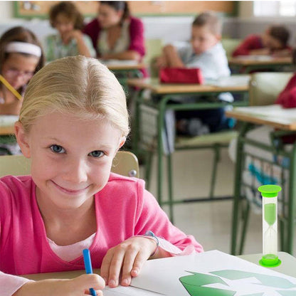 Plastic Hourglass Sand Timer Set Ã¢â‚¬â€œ 3-Min Sand Clock for Kitchen, Office, School & Kids (5 Pc)