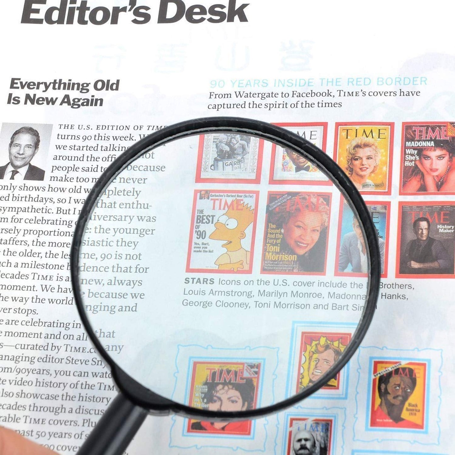 Real Glass Magnifying Lens for Reading, Breakage-Proof (50 mm)