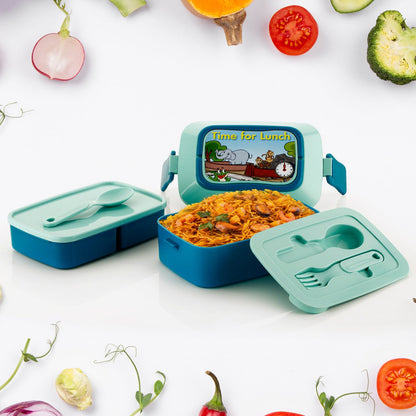 5621Ã‚Â Double Layer Lunch Box Stylish Lid Lunch Box With Fork & Spoon Lunch Box For Children School Lunch BoxÃ‚Â 