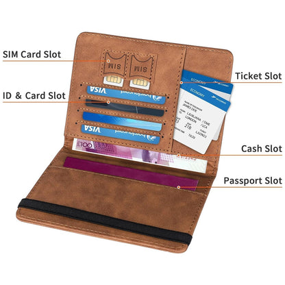 Passport Holder Cover PU Leather Travel Wallet case (1 Pc / 15Ãƒâ€”11 Cm)