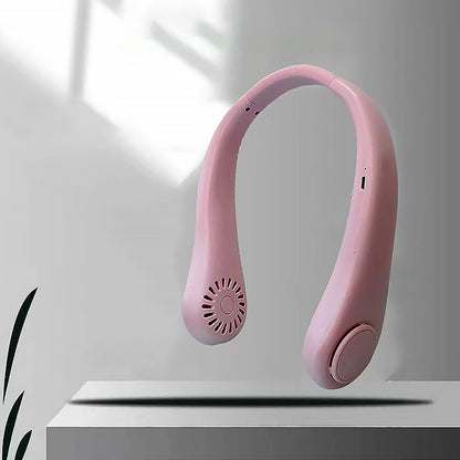 Portable Neck Fan: Holiday Hands Free Bladeless Neck Fan, 360Ã‚Â° Cooling Hanging Fan, USB Rechargeable Personal Neck Fan, Wearable Neck Fan Suitable for Traveling