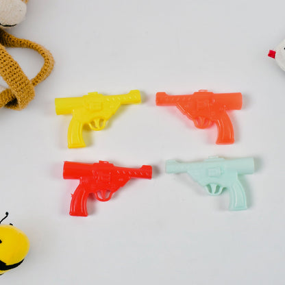Gun Shape Pencil Top For Kids Office, Small Gun Toy (10 Pc / Mix Colour & Design)
