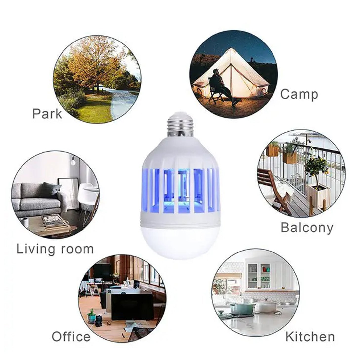 15W Mosquito Killer Lamp Ã¢â‚¬â€œ E27 LED Zapper for Flying Insects & Moths