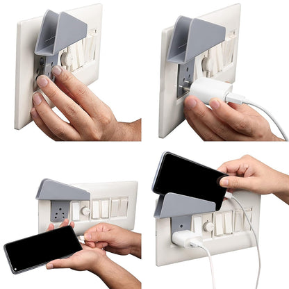 Plastic Secure Mobile Phone Charging Stand Holder (4 Pc / Mix Color)