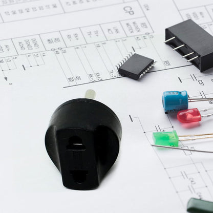 2 Pin 4 Amp. Conversion Electrical connector Plug, 2 PIN Plug Converter, Plug Adapter With Color Box (2 Pc )