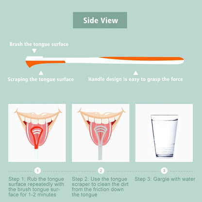 Tongue Scraper & Brush for Fresh Breath (2 Pc)