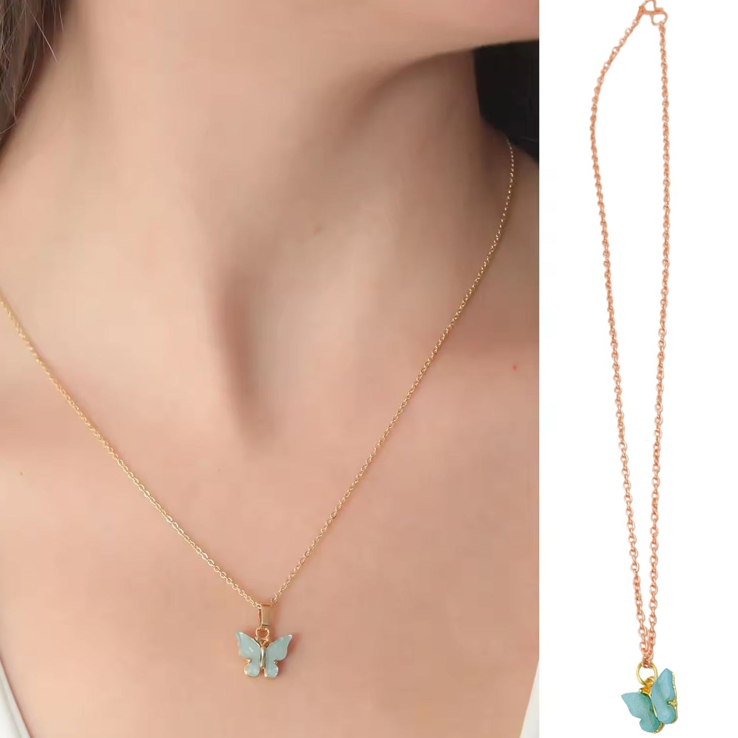 Chain Necklace Cute Charm Chain (2 Pc / Mix Design)