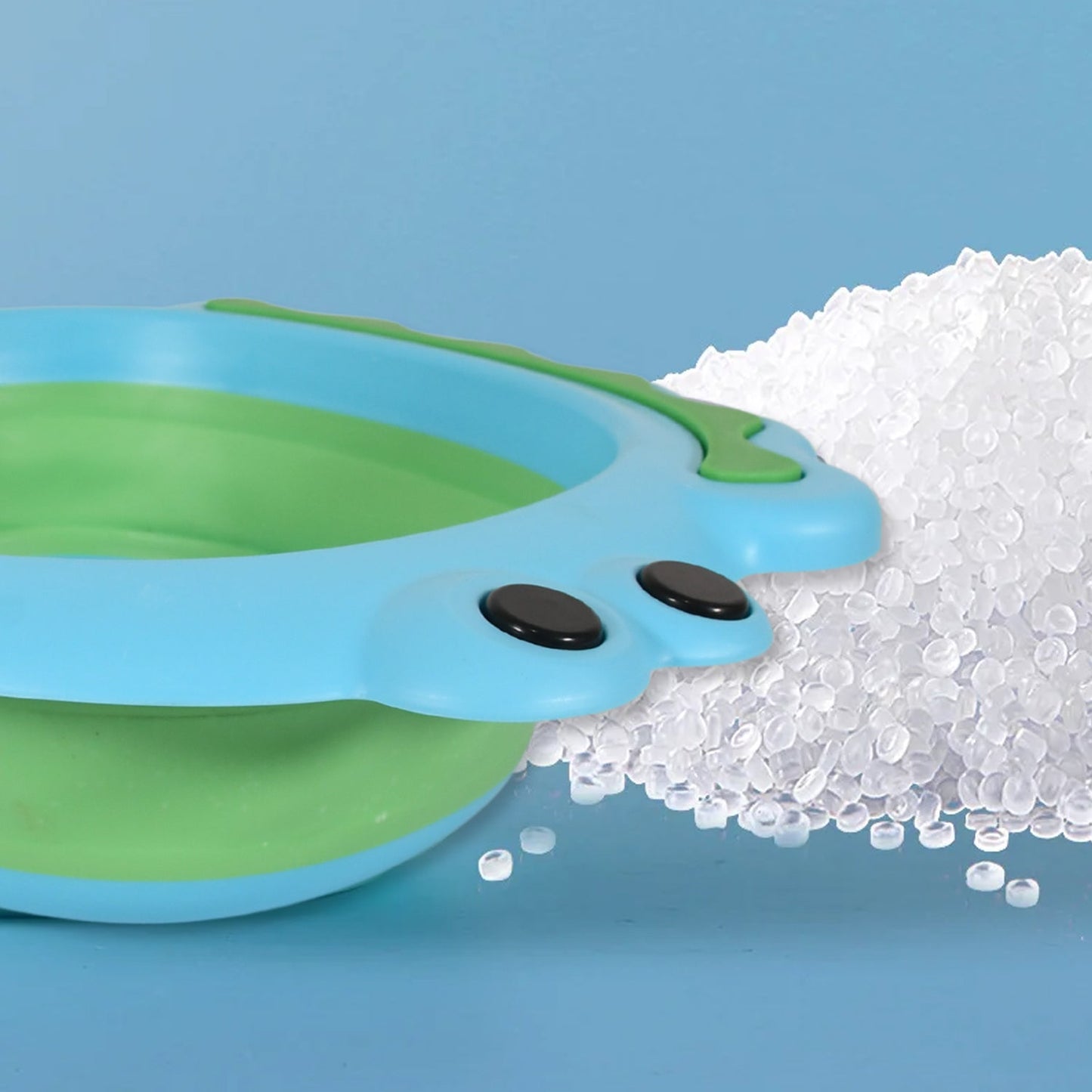 Frog Shape Wash Basin, Space Saving Multi Function Foldable Baby Wash basin Easy Clean Lightweight Thicken for Washing Face for Home (33Ãƒâ€”31Cm / 1 pc)